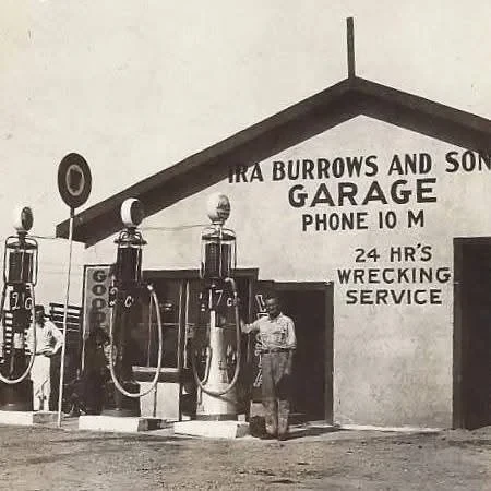 Historic Burrows garage and service station